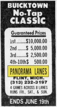 Panorama Lanes - May 1978 Ad (newer photo)